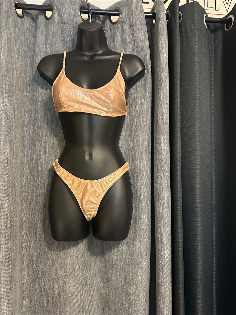 Minimale Animale Shimmer Collection Metallic Champagne Bikini